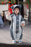 班喜迪嬰兒衣服春裝嬰幼兒寶寶連體衣超萌外出服春秋裝連帽卡通哈衣爬服 藍色 90cm 曬單實(shí)拍圖