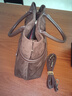 稻草人（MEXICAN）韓版女包復古麂皮手提斜挎百搭時(shí)尚 咖色 曬單實(shí)拍圖