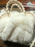 云朵毛絨毛毛手提褶皺新款包包2026新款女包單肩手提包斜挎包時(shí)尚 白色 曬單實(shí)拍圖