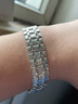夢(mèng)至尊S990男士手鏈99足銀粗霸氣時(shí)尚個(gè)性寬手表鏈送禮禮物 36克款重1.5厘米寬20厘米長(cháng)手鏈 曬單實(shí)拍圖