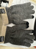 JEEP SPIRIT吉普手套男冬季加厚保暖羊毛混紡手套可觸屏防寒保暖針織手套男款 深灰 曬單實(shí)拍圖