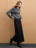 三彩2025冬季新款簡(jiǎn)約優(yōu)雅松緊腰半身裙氣質(zhì)通勤A(yíng)字裙長(cháng)裙M 深邃灰 XL 170/76A 曬單實(shí)拍圖