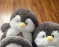 QUEEN TRIP企鵝棉拖鞋女秋冬季室內居家厚底包跟毛絨兒童月子冬天卡通居家 灰色企鵝【均碼36-46】 曬單實(shí)拍圖
