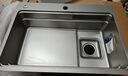 九牧（JOMOO）魔法師飛雨瀑布廚房水槽大單槽洗菜盆一體盆304不銹鋼壓紋洗碗槽 壓紋瀑布水槽70*48-06586 曬單實(shí)拍圖
