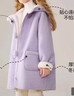 ASK JUNIOR【新年裝】?jì)和┠釥栠B帽外套冬中大童蝴蝶結大衣女童中長(cháng)款外套 曬單實(shí)拍圖
