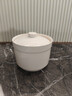 CAMTE陶瓷燉蠱隔水帶蓋家用蒸蛋碗燉燕窩燉蠱雞蛋羹專(zhuān)用小燉瓦罐煲湯碗 直筒加厚款-白色【500ml】 曬單實(shí)拍圖