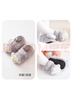 貝瑞加（Babyprints）寶寶學(xué)步襪秋冬絨里早教襪套室內軟底地板襪防滑隔涼 灰猴M 曬單實(shí)拍圖