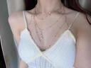 BJYL胸鏈女身體鏈女超越鉆bikini流蘇歐美性感比基尼背鏈條露背裝配飾 金色-身體鏈 曬單實(shí)拍圖
