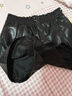 絲柏舍高腰闊腿褲2025秋裝新款女時(shí)尚甜酷簡(jiǎn)約顯瘦短款皮褲 曬單實(shí)拍圖