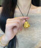 老廟黃金套鏈古法金彌勒佛足金項鏈送女友對象生日新年禮物黃金首飾ZJ 古法金彌勒佛定制款預售定金專(zhuān)拍 曬單實(shí)拍圖