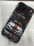 爵誠適用于蘋(píng)果iPhone17/16/15Promax手機殼液態(tài)硅膠新款汽車(chē)跑車(chē)男生黑色保護套卡通復古防摔軟外殼 線(xiàn)稿白紅跑車(chē) iPhone 17 Pro Max 曬單實(shí)拍圖