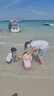 A 21 FUNB海灘親子裝夏裝潮流全家裝海邊度假旅游母女連衣裙沙灘裙套裝短袖  T197九分褲套裝 185 爸爸2XL 曬單實(shí)拍圖