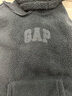 蓋璞（GAP）男女裝2025秋季新款logo仿泰迪絨寬松連帽衛衣上衣美版 灰黑色 S 美碼  M亞洲碼175/92A 曬單實(shí)拍圖