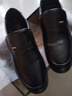 蜻蜓牌【100%全牛皮】男士皮鞋商務(wù)休閑真皮防滑軟底軟面中老年爸爸鞋真皮透氣套腳舒適耐磨真皮百搭鞋子 黑色 41 曬單實(shí)拍圖
