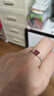 黛米 冰妍 石榴石戒指彩寶通勤百搭S925銀開(kāi)口戒圈新年禮物 曬單實(shí)拍圖