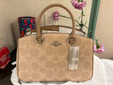 蔻馳（COACH）【專(zhuān)享直降】奧萊女士女包經(jīng)典標志SAVANNAH CARRYALL手袋 SV/沙黃色/灰褐色 曬單實(shí)拍圖