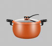 康佳（KONKA）煲湯鍋微壓料理鍋壓力鍋家用大容量燉鍋易潔不粘多功能煮鍋磁爐鍋 橙色 26cm 8L 曬單實(shí)拍圖