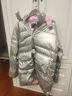 ASK JUNIOR【90絨】女童羽絨服秋冬兒童保暖中長(cháng)款外套 銀色 170  曬單實(shí)拍圖