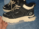 回力（Warrior）官方雪地靴冬季男鞋高幫馬丁靴男面包鞋東北保暖棉鞋子男 黑色 42 曬單實(shí)拍圖