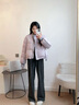 香影【鵝絨服】短款泡芙羽絨服女2025冬季新款寬松休閑香芋紫外套 紫色 M 160/84A/95-110斤 曬單實(shí)拍圖