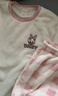 果殼（Gukoo）情侶睡衣冬季迪士尼保暖舒適圓領(lǐng)格子褲女家居服套裝男 桃子粉  M 曬單實(shí)拍圖