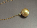 GiO珠寶 南洋金珍珠項鏈18K金吊墜單顆GUILD赤金送老婆 GUILD五星赤金18K金/10分鉆 11-12mm 曬單實(shí)拍圖