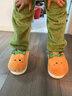 細細條（XIXITIAO）兒童棉拖鞋冬季男童女童保暖防滑可愛(ài)番茄親子毛絨棉鞋ins 西紅柿橘紅色 30-31（內長(cháng)約19.5cm） 曬單實(shí)拍圖