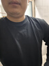 羅蒙（ROMON）2025親膚純棉長(cháng)袖t恤痞帥休閑上衣小清新純色圓領(lǐng)男裝打底衫 黑色 2XL 體重165-180斤 曬單實(shí)拍圖