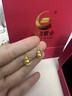 中國黃金（CHINA GOLD）葫蘆黃金耳釘女款足金福祿彎鉤耳墜耳飾新年節禮物生日送女友老婆 葫蘆耳墜【贈S925銀圓珠耳鉤】約0.6g 曬單實(shí)拍圖