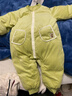 巴拉巴拉巴拉巴拉寶寶外出羽絨連體衣新生兒哈衣爬服冬裝可愛(ài)萌趣 黃綠41122 100cm 曬單實(shí)拍圖