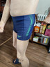 速比濤（Speedo）泳褲男時(shí)尚動(dòng)感柔軟速干抗氯舒適貼合平角泳褲 藍色/綠色 34 曬單實(shí)拍圖