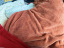 MUJI 暖柔 微纖維被套套裝 枕套套裝 四件套/三件套 床上用品床品 暗橙色 加大雙人 床笠款 被套220*240cm 被芯用 曬單實(shí)拍圖
