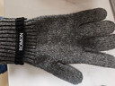 羅蒙毛線(xiàn)手套男士羊毛手套秋冬季保暖騎行騎車(chē)手套加長(cháng)款防風(fēng)防寒手套 曬單實(shí)拍圖