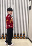 兒童加厚毛衣秋冬季2025新款男女童紅色過(guò)年蛇年本命年新年衣服潮 紅色 110 曬單實(shí)拍圖