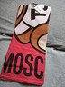 莫斯奇諾（MOSCHINO）男女通用泰迪熊圖案流蘇圍巾03317 M2525 001紅色 TU 曬單實(shí)拍圖