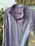 駱駝（CAMEL）薄絨運動(dòng)上衣女立領(lǐng)長(cháng)袖跑步健身T恤 C1W14L0623A5 星月紫 XL 曬單實(shí)拍圖