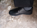 戶(hù)外休閑皮鞋男真皮系帶新款透氣皮鞋軟底軟面上班駕車(chē)鞋軟皮軟底 黑色單鞋 40 (250mm) 曬單實(shí)拍圖
