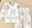 兒童春裝純棉秋衣秋褲無(wú)骨男小童睡衣家居服1-3歲女寶寶內衣套裝 綠野仙蹤 100 建議24-28斤內穿 曬單實(shí)拍圖