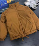 燦圖美式飛行員夾克羽絨棉服男秋冬季加厚棉衣外套cleanfit面包服棉襖 棕色 夾棉加厚 M 曬單實(shí)拍圖