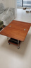 MUU中古風(fēng)黃楊木實(shí)木茶幾可移動(dòng)折疊家用客廳小戶(hù)型中古風(fēng)邊幾 曬單實(shí)拍圖