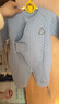 巴厘小豬新生嬰兒兒衣服秋冬初生兒加厚夾絲哈衣爬爬服冬季保暖寶寶連體衣 布魯納藍 66cm 曬單實(shí)拍圖