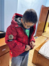 ASK JUNIOR男童羽絨服兒童冬加厚保暖拜年服中大童紅色新年連帽外套 曬單實(shí)拍圖