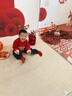 舒貝怡嬰兒衣服男童套裝中式國風(fēng)唐裝周歲抓周新年紅色兒童拜年服100 曬單實(shí)拍圖