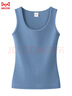 貓人（MiiOW）純棉吊帶小背心女士西裝內搭運動(dòng)外穿工字無(wú)袖大碼打底衫上衣春季 霧霾藍 M (85-95斤) 曬單實(shí)拍圖