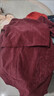 皮爾卡丹（pierre cardin）春秋套裝裙兩件套時(shí)尚洋氣寬松顯瘦加厚上衣半身裙減齡一整套穿搭 酒紅色 XL 曬單實(shí)拍圖