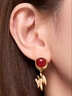 白嵐【雙11上新】流霞耳釘925銀紅瑪瑙耳環(huán)精致氣質(zhì)女情人節禮物送老 流霞耳釘 曬單實(shí)拍圖