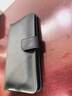 鹿師傅手工植鞣頭層牛皮裝兩臺手機包可充電質(zhì)感搭扣證件銀行卡收納小巧 植鞣黑【頭層牛皮】 曬單實(shí)拍圖