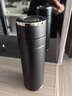 華明富光德國男士商務(wù)一鍵彈蓋速開(kāi)保溫杯316不銹鋼茶水分離車(chē)載水杯禮盒 遂空黑500ml 曬單實(shí)拍圖