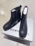 蜘蛛王女靴真皮時(shí)裝靴商場(chǎng)同款皮鞋英倫風(fēng)羊皮百搭瘦瘦靴法式粗跟單靴子 黑色-羊皮 37 曬單實(shí)拍圖