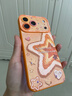素洛適用新款蘋(píng)果17promax手機殼Air小清新油畫(huà)星星iPhone16pro創(chuàng  )意簡(jiǎn)約多巴胺15大視窗女12硅膠保護套 橙-油畫(huà)星星橙 iPhone 17 Pro Max 曬單實(shí)拍圖